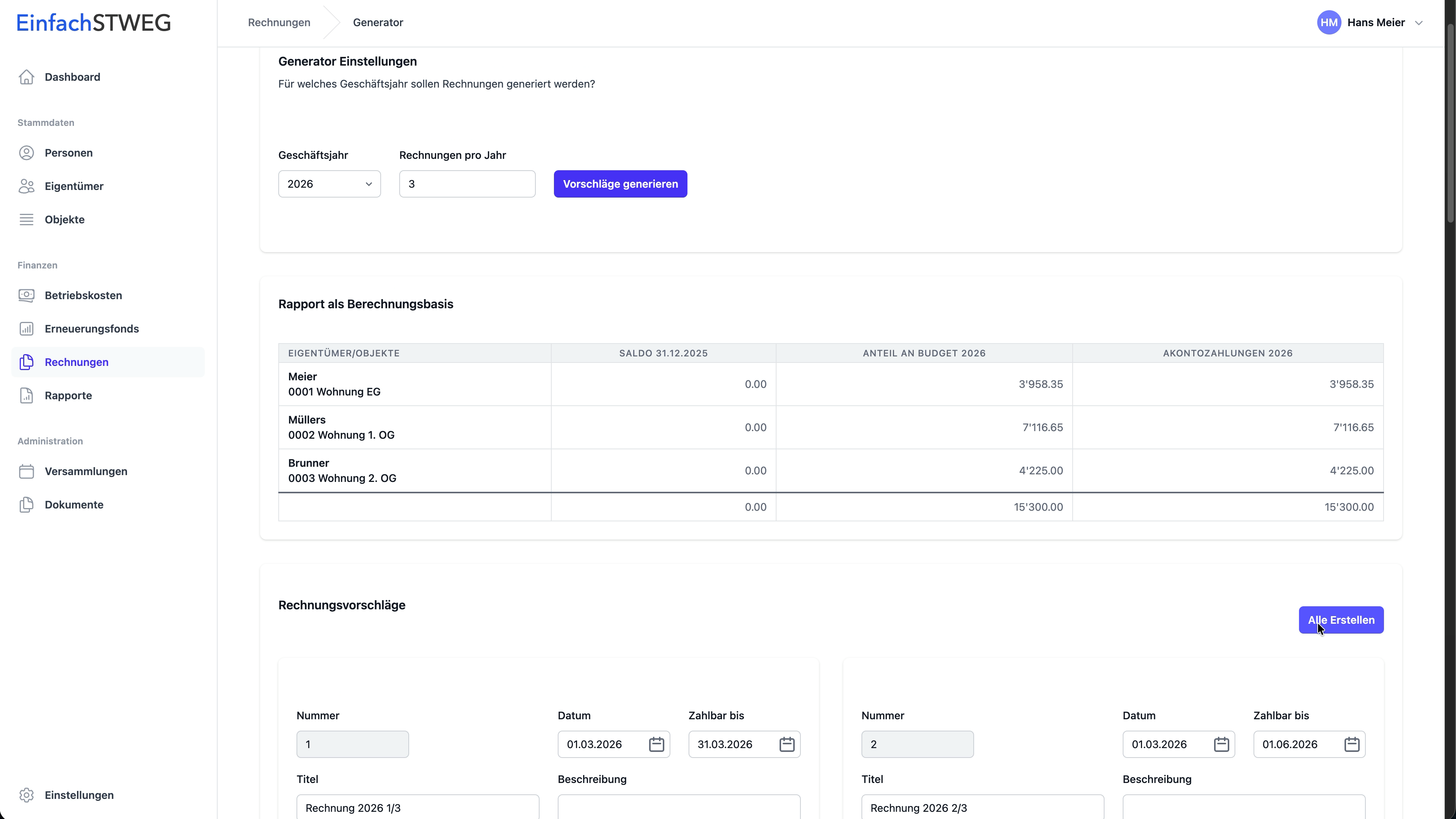 Akontozahlung erfassen