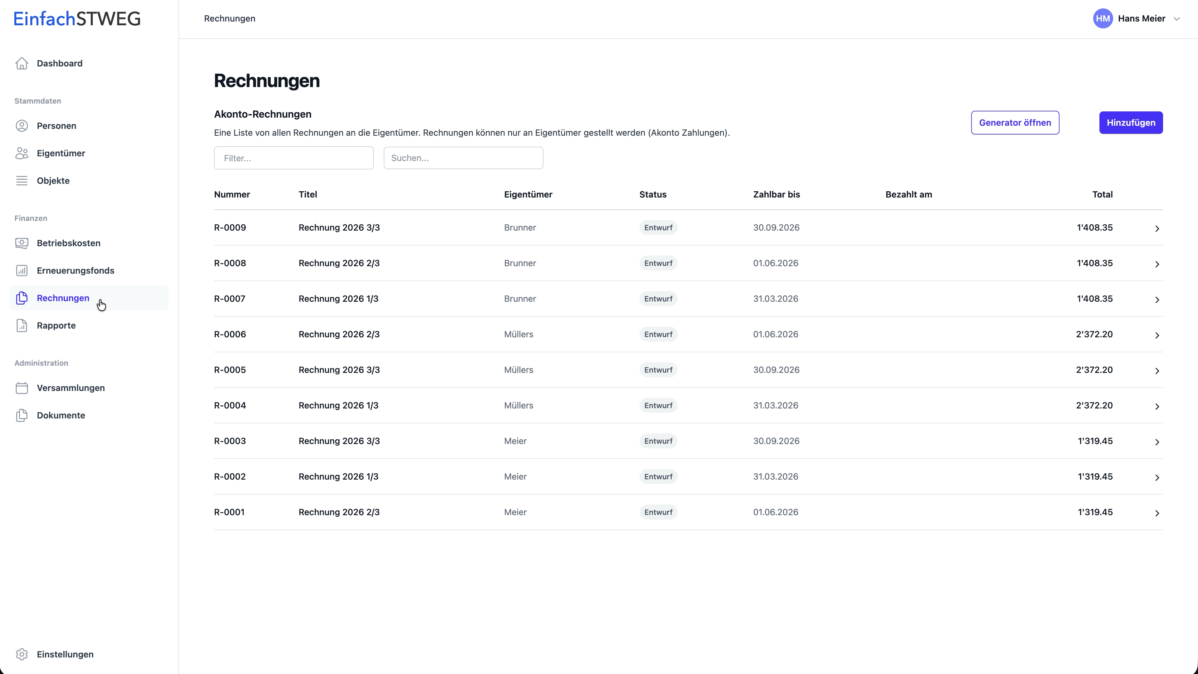 Akontozahlung erfassen