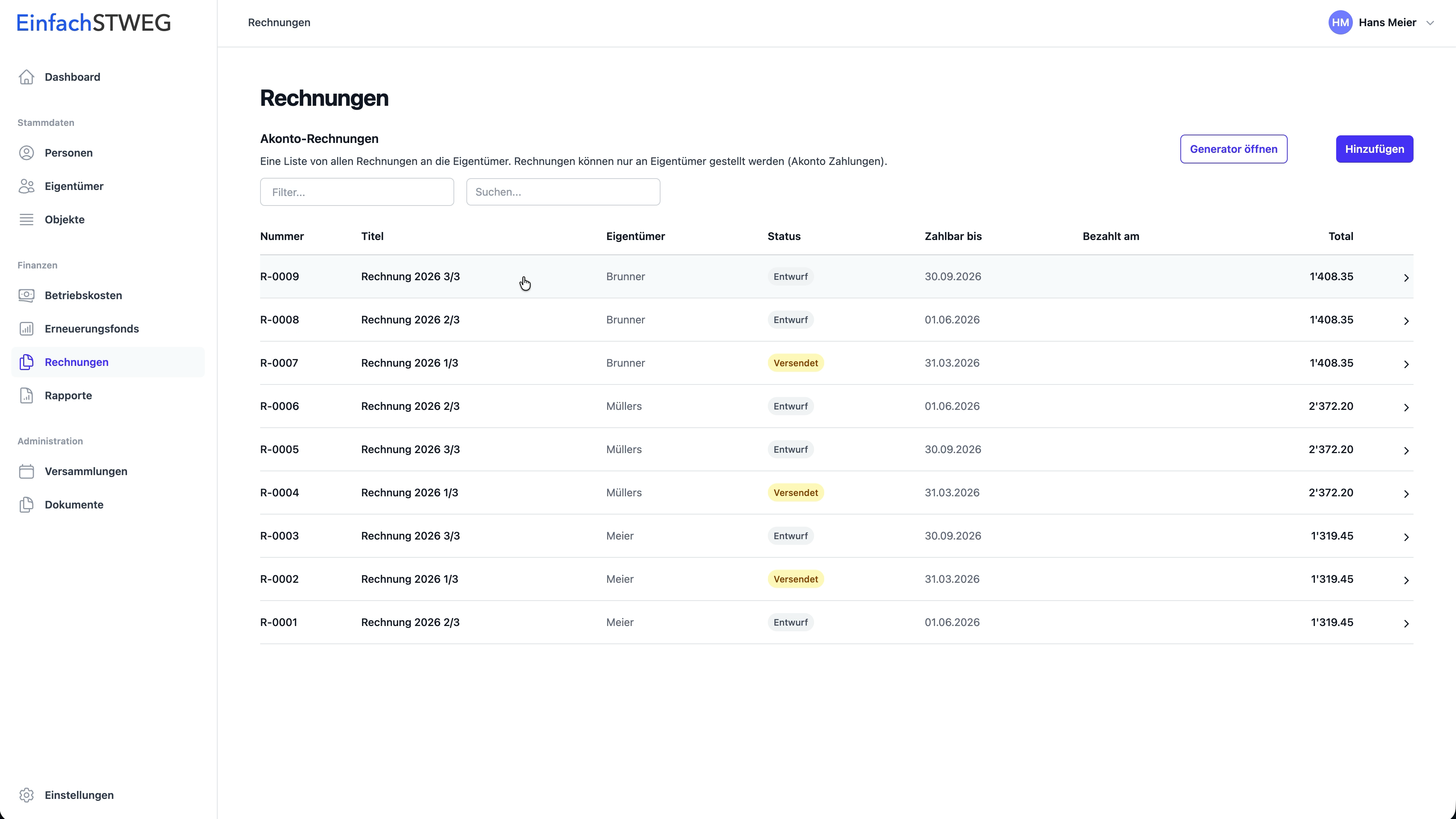 Akontozahlung erfassen
