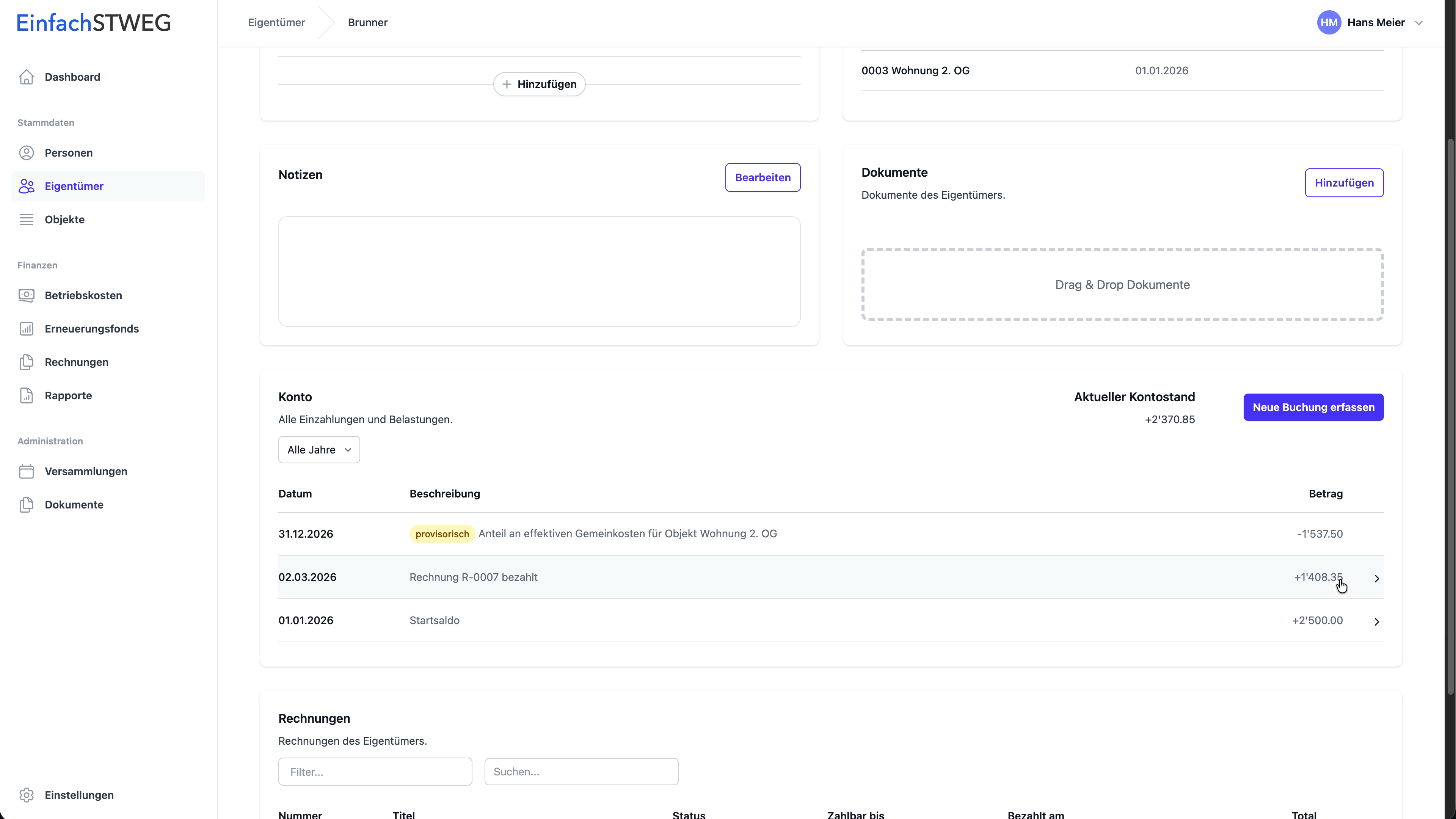 Akontozahlung erfassen